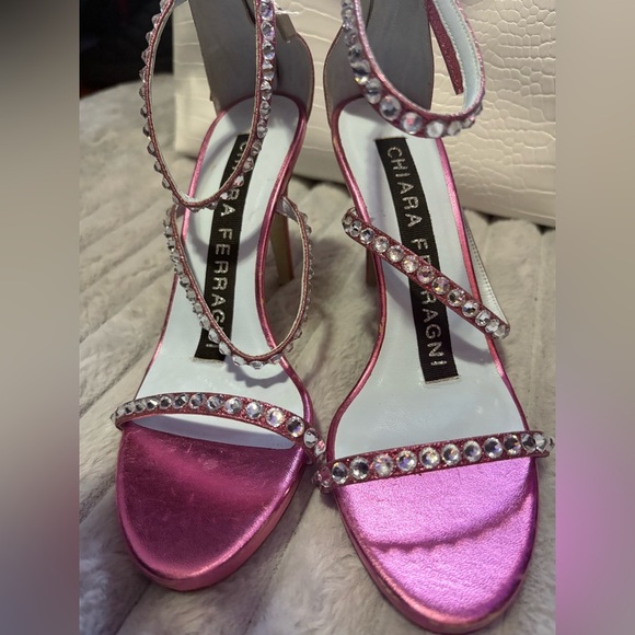Brand new Chiara Ferragni Pink Embellished Women's Heels size 37 - Picture 2 of 5